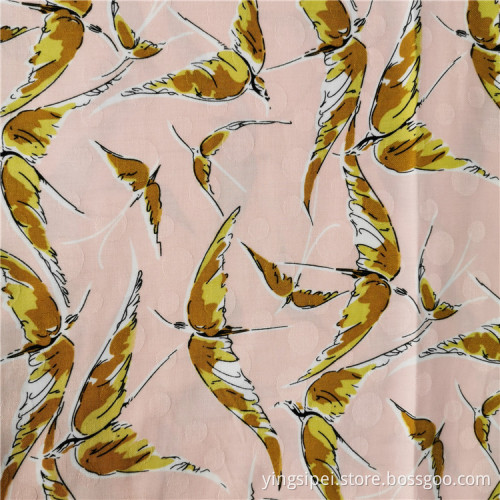 Viskose bedrucktes Blumenrayon Jacquard gewebter Stoff